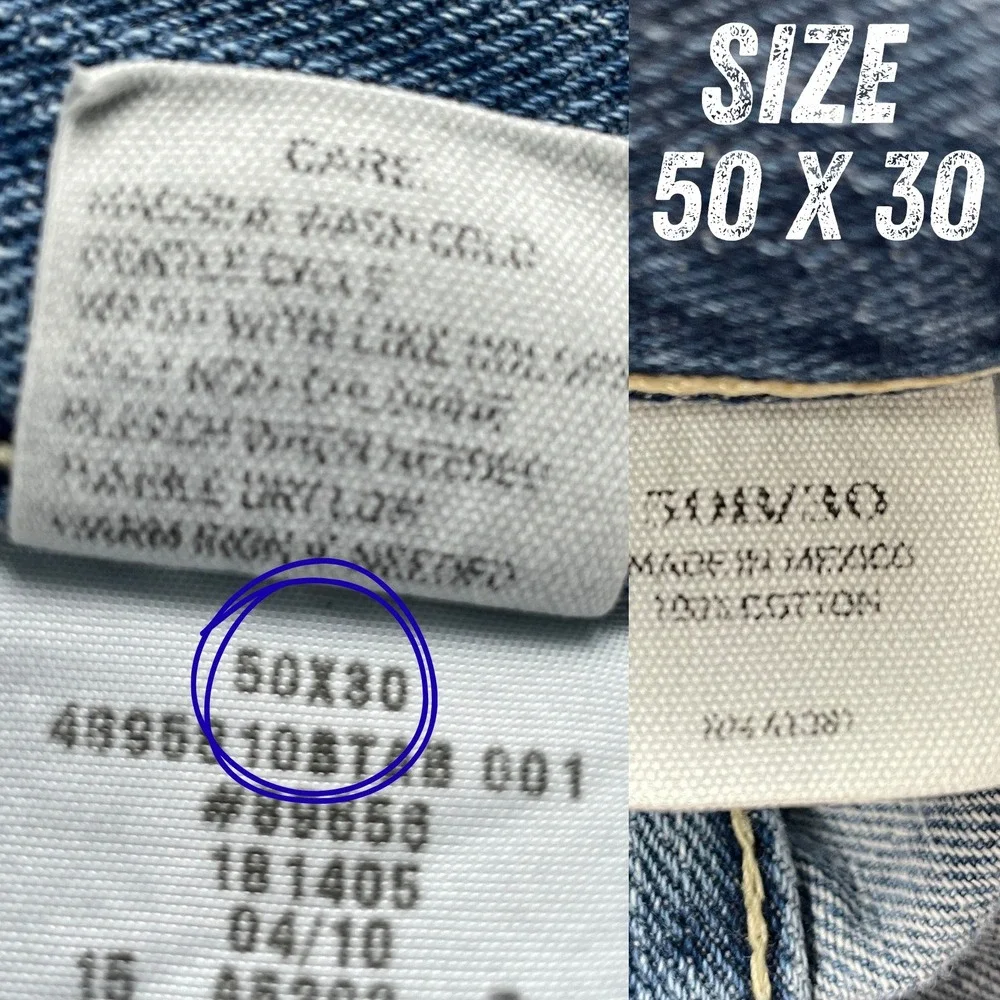 Polo Ralph Lauren 867 Classic Fit Mens 50x30‎ Jeans Medium Wash Denim *Flaw